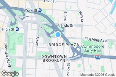 Map image of the property - Sunny Studio in Downtown Brooklyn.