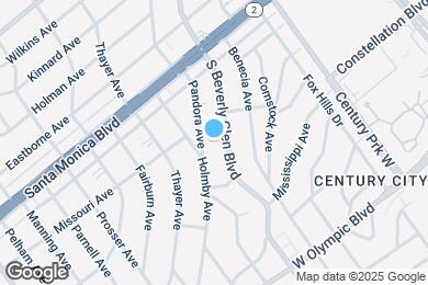 Map image of the property - 1925 S Beverly Glen Blvd