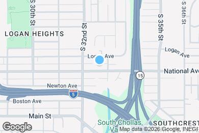 Map image of the property - 3268 National Ave