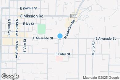 Map image of the property - 605 E Alvarado St