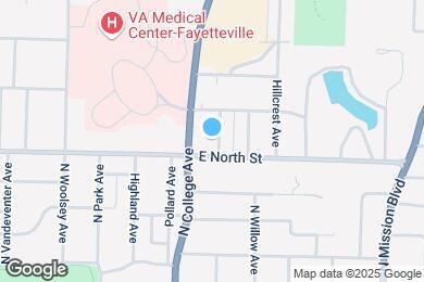 Map image of the property - 1117 N Washington Ave