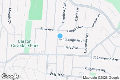 Map image of the property - 1038 Overlook Ave