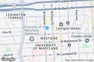 Map image of the property - 500 W - Located on the UMB Campus!
