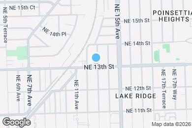 Map image of the property - 1301 NE 13th Ave