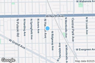 Map image of the property - 1453 N Hamlin Ave