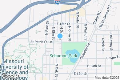 Map image of the property - 1601 N Oak St