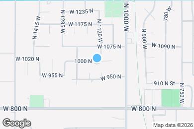 Map image of the property - 1137 W 1000 N
