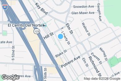 Map image of the property - Remodeled 1BR Unit with Garage - Steps to BART in El Cerrito