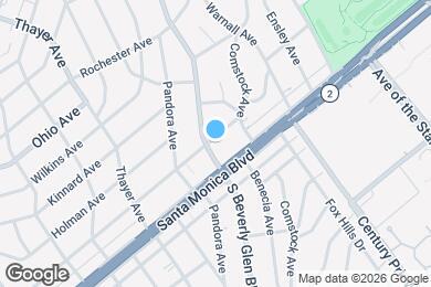 Map image of the property - 1706 S Beverly Glen Blvd
