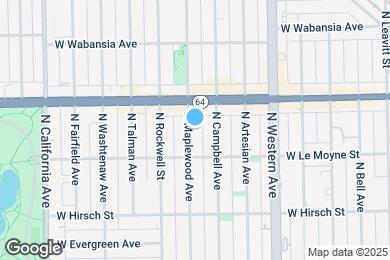 Map image of the property - 1529 N Maplewood Ave