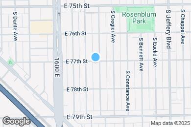 Map image of the property - 7700 S Ridgeland Ave
