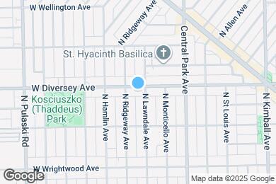 Map image of the property - 3709 W Diversey Ave