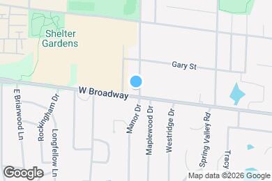 Map image of the property - 1601 W Broadway