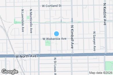 Map image of the property - 3514 W Wabansia Ave