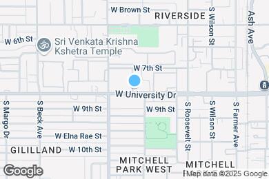 Map image of the property - 820 W University Dr