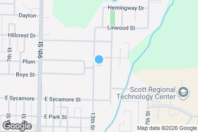 Map image of the property - 1105 13th St