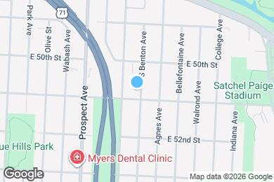 Map image of the property - 5038 S Benton Ave