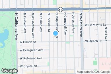 Map image of the property - 1416 N Maplewood Ave