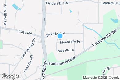 Map image of the property - 660 Monticello Dr