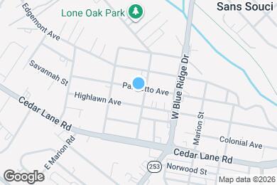 Map image of the property - 603 Palmetto Ave