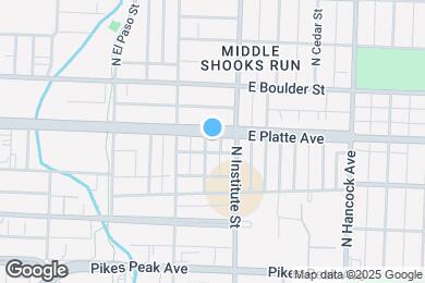 Map image of the property - 831 E Platte Ave