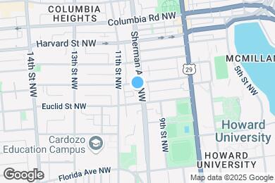 Map image of the property - Updated Columbia Heights townhome near the...