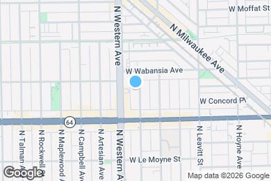 Map image of the property - 1644 N Claremont Ave
