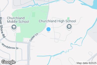 Map image of the property - Cedarfield at Churchland Apartments