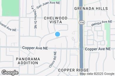 Map image of the property - 12113 Oriente Ave NE