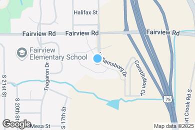 Map image of the property - Colonial Pointe at Fairview Apartments