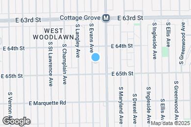 Map image of the property - 6437 S Evans Ave