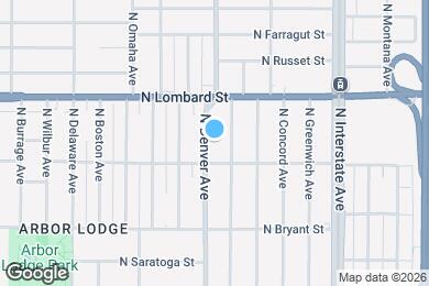 Map image of the property - 7234 N Denver Ave