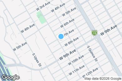 Map image of the property - 751 W 7th Ave