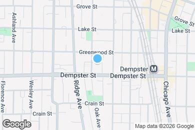 Map image of the property - 1319 Oak Ave