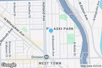 Map image of the property - 1344 N Bosworth Ave