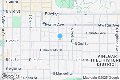 Map image of the property - 521 S Fess Ave