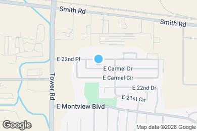 Map image of the property - 18923 E Carmel Dr