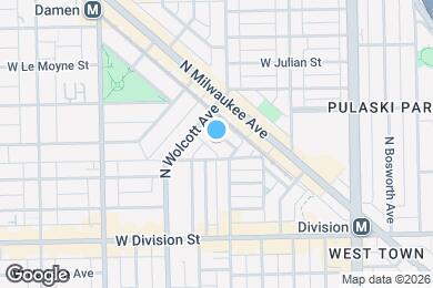 Map image of the property - 1316 N Wicker Park Ave