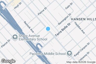 Map image of the property - 10105 1/2 Laurel Canyon Blvd