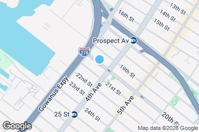 Map image of the property - 1BR in Sunset Park/South Slope | Sunlit, Spacious & Pet-Friendly