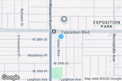 Map image of the property - 3804 S Hobart Blvd