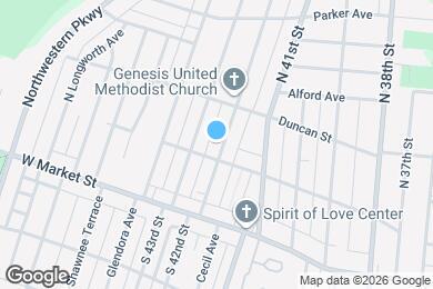 Map image of the property - 106 N 42nd St