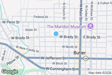 Map image of the property - 245 W Brady St
