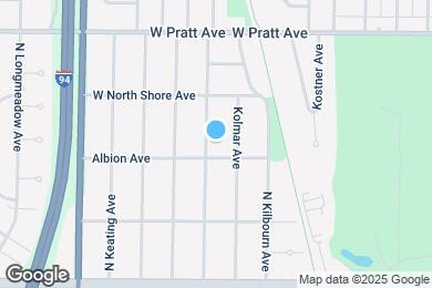 Map image of the property - 6609 N Kenton Ave