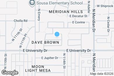 Map image of the property - 11328 E Caballero St