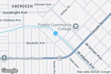 Map image of the property - 916 W Adams Ave