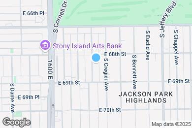 Map image of the property - 6819 S Ridgeland Ave