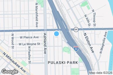 Map image of the property - 1535 N Bosworth Ave