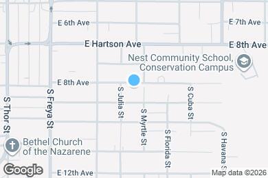 Map image of the property - 3918 E 8th Ave