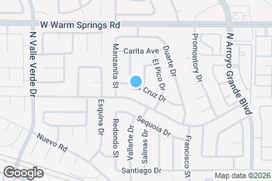Map image of the property - 1740 La Cruz Dr